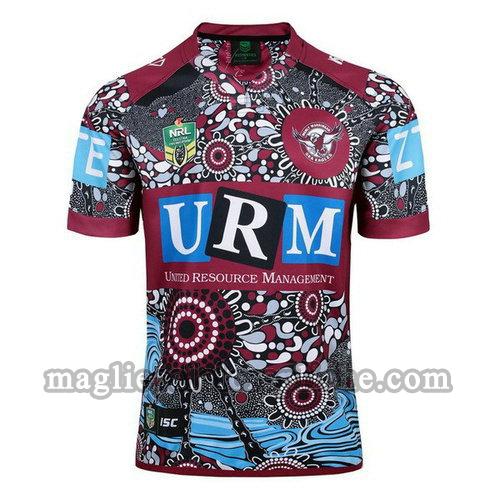 maglie rugby calcio manly sea eagles 2017-2018 rosso
