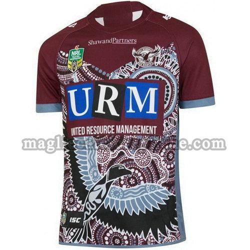 maglie rugby calcio manly sea eagles 2018 rosso