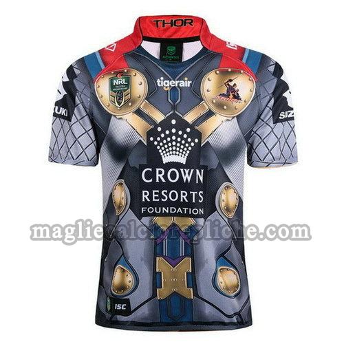 maglie rugby calcio melbourne storm 2017-2018 grigio