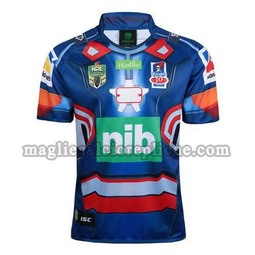 maglie rugby calcio newcastle knights 2017-2018 blu