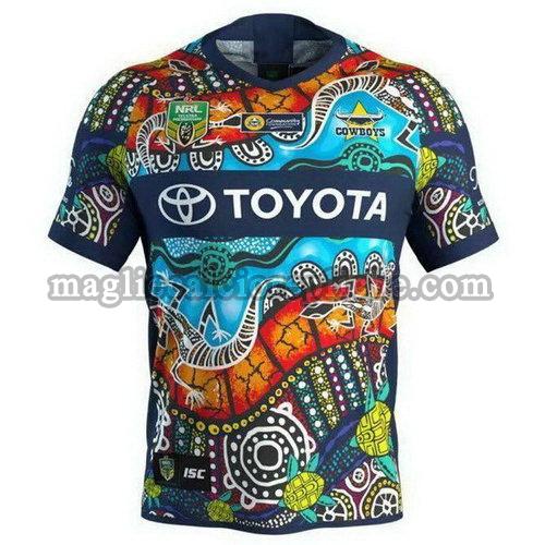 maglie rugby calcio north queensland cowboys 17-18 blu