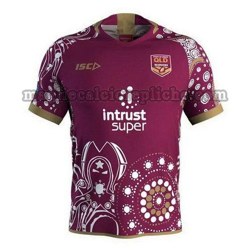 maglie rugby calcio qld maroons commemorativo 2018 rosso