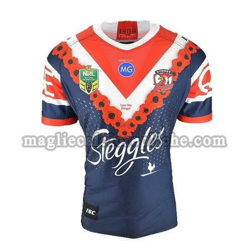 maglie rugby calcio sydney roosters 2018 blu