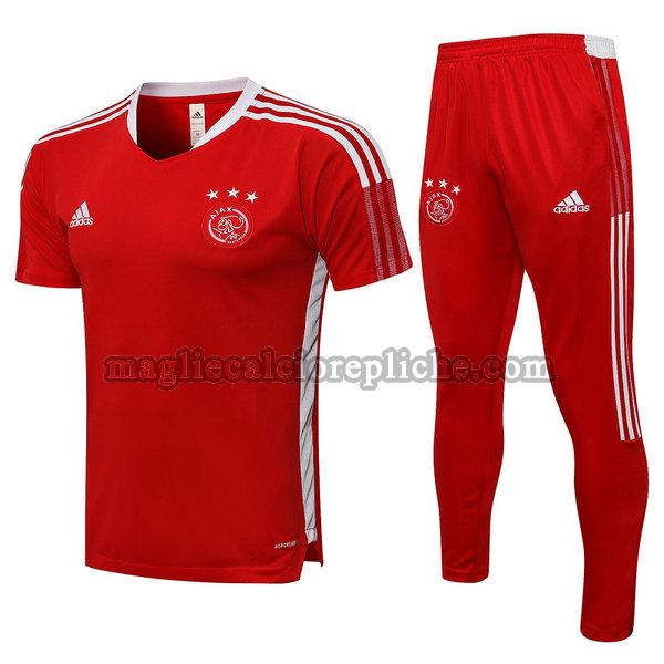 magliette formazione calcio ajax 2021 2022 completo rosso