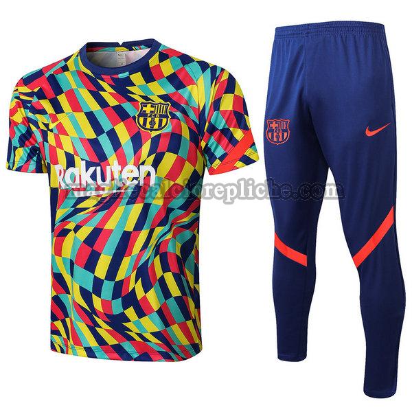 magliette formazione calcio barcellona 2021 2022 completo colorful