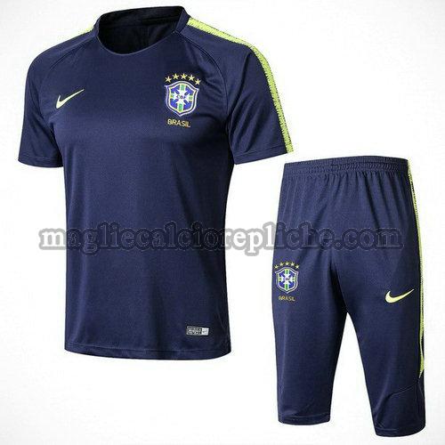 magliette formazione calcio brasile 2018 completo blu