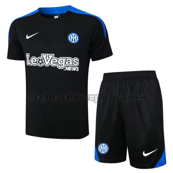 magliette formazione calcio inter 2024 2025 completo nero