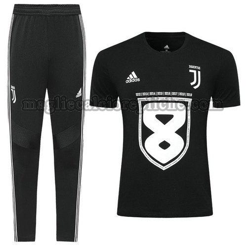 magliette formazione calcio juventus 2019 20 completo nero