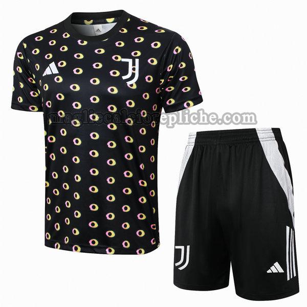 magliette formazione calcio juventus 2024 2025 completo nero