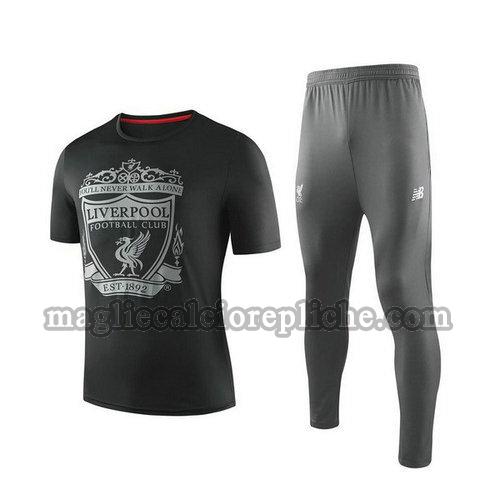 magliette formazione calcio liverpool 2019 2020 completo nero