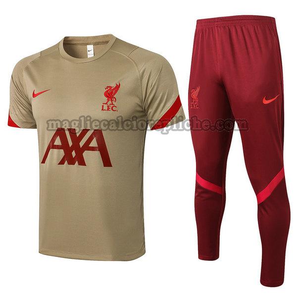 magliette formazione calcio liverpool 2021 2022 completo giallo