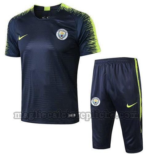 magliette formazione calcio manchester city 2018-2019 completo blu verde