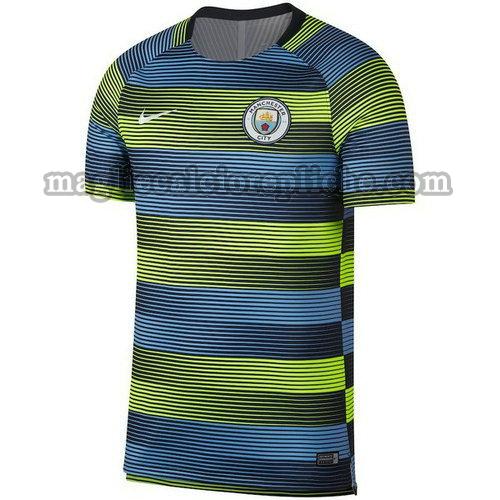 magliette formazione calcio manchester city 2018 2019 blu verde