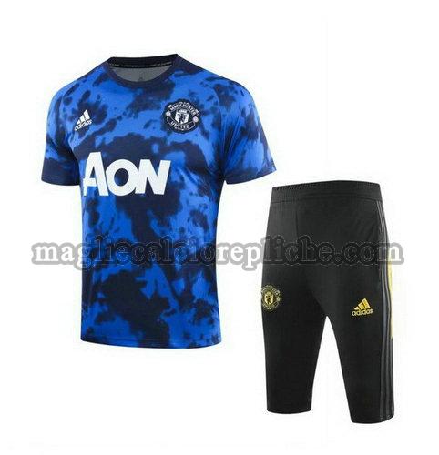 magliette formazione calcio manchester united 2019 2020 completo blu nero