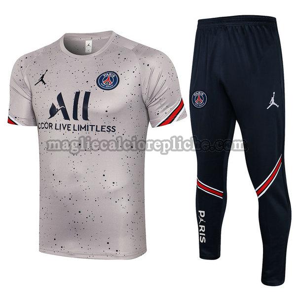 magliette formazione calcio psg 21 22 completo grigio