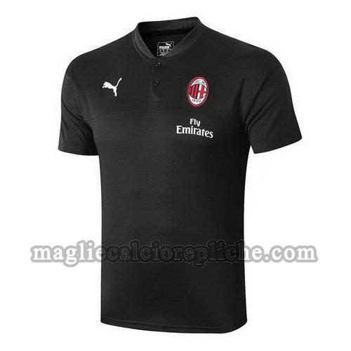 magliette polo calcio ac milan 2019-2020 nero