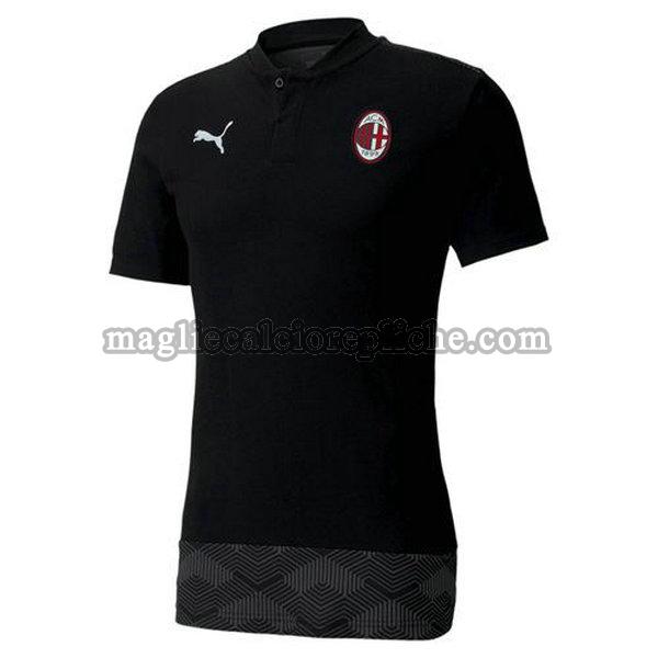 magliette polo calcio ac milan 2020-2021 nero