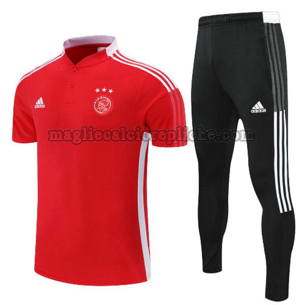 magliette polo calcio ajax 2022 completo rosso