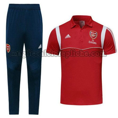 magliette polo calcio arsenal 2019-2020 completo rosso