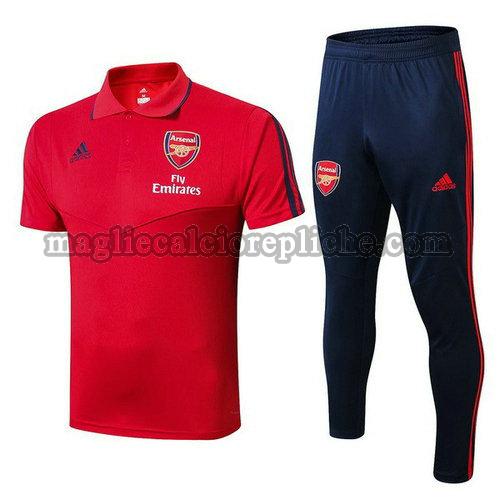 magliette polo calcio arsenal 2019-20 completo rosso