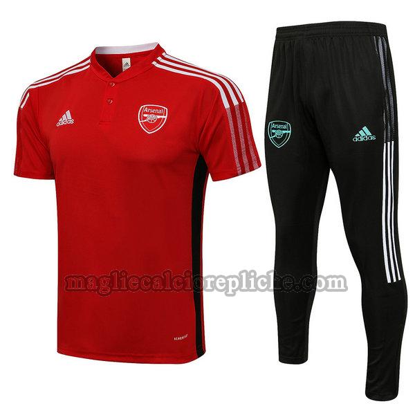 magliette polo calcio arsenal 2021 2022 completo rosso