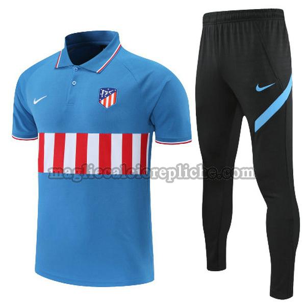 magliette polo calcio atlético madrid 2022 completo blu rosso