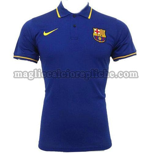 magliette polo calcio barcellona 2019-2020 blu