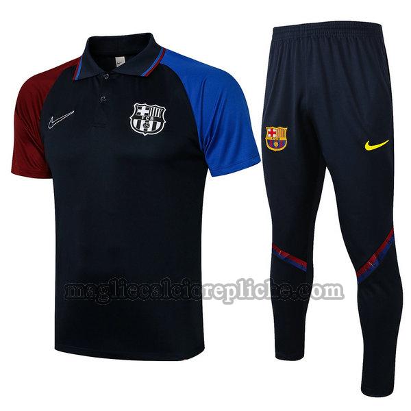 magliette polo calcio barcellona 2021 2022 completo blu