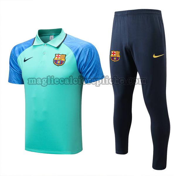 magliette polo calcio barcellona 2022 2023 completo verde blu