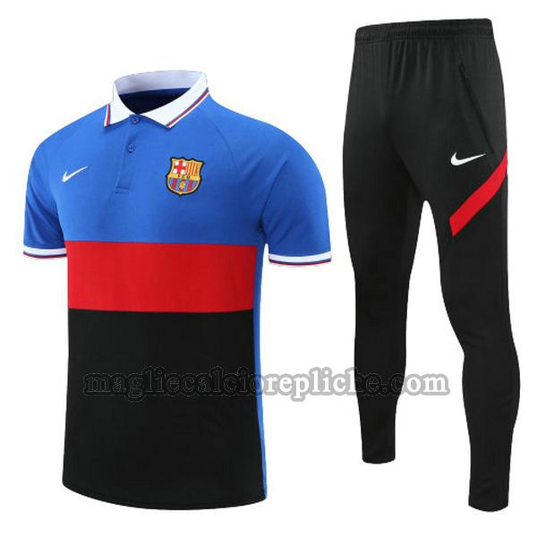 magliette polo calcio barcellona 2022 completo blu rosso nero