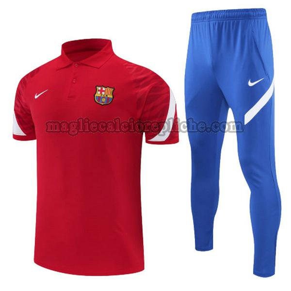 magliette polo calcio barcellona 2022 completo rosso