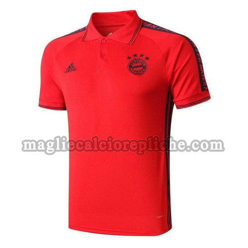 magliette polo calcio bayern münchen 2019-2020 rosso