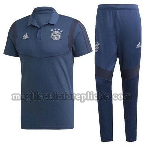 magliette polo calcio bayern münchen 2019 2020 completo blu