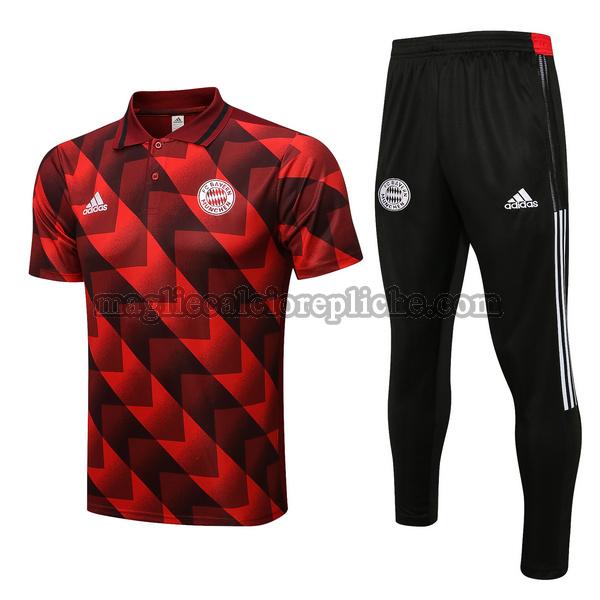 magliette polo calcio bayern münchen 2022 2023 completo rosso