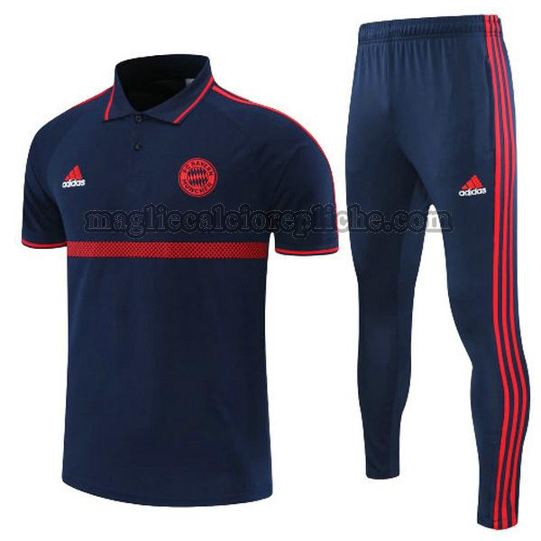 magliette polo calcio bayern münchen 2022 completo blu