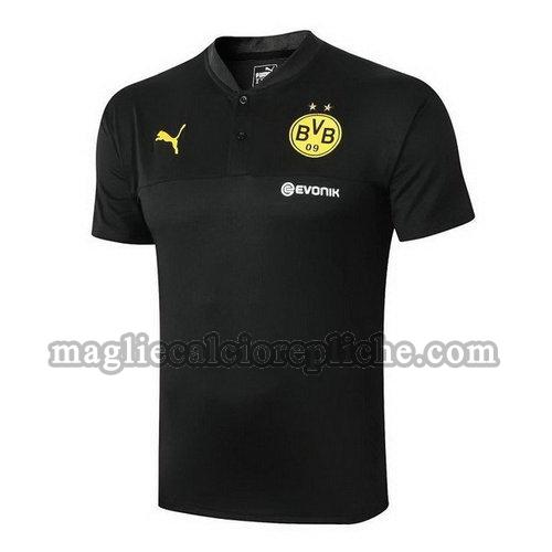 magliette polo calcio borussia dortmund 2019-2020 nero