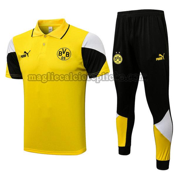 magliette polo calcio borussia dortmund 2021 2022 completo giallo