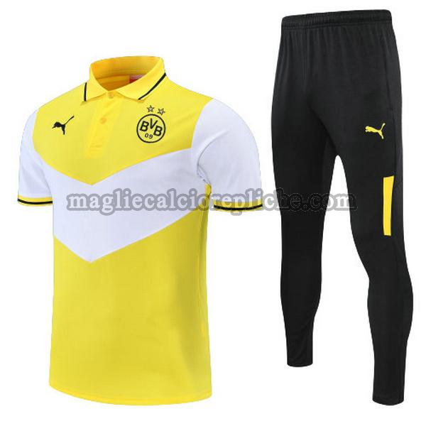 magliette polo calcio borussia dortmund 2022 completo giallo bianco