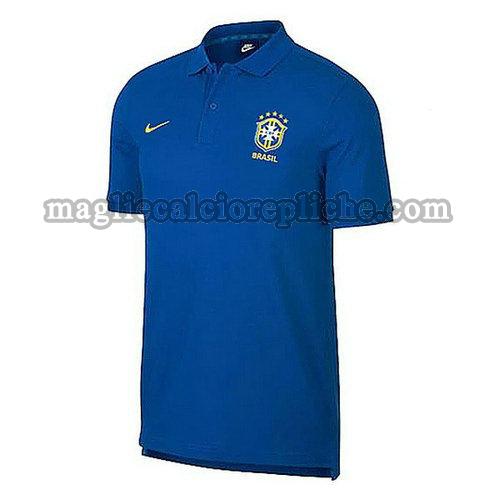 magliette polo calcio brasile 2018 blu