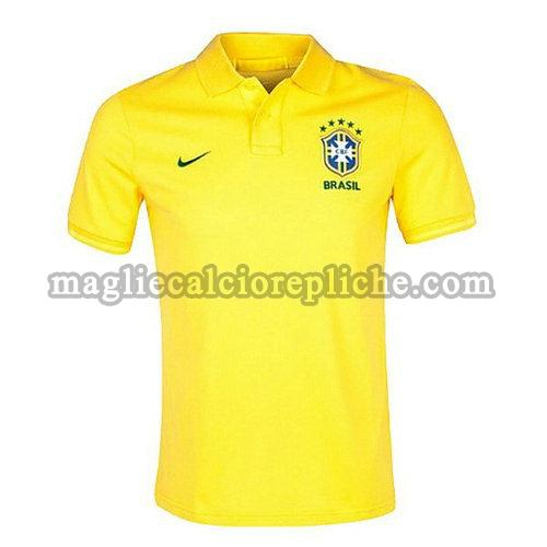 magliette polo calcio brasile 2018 giallo