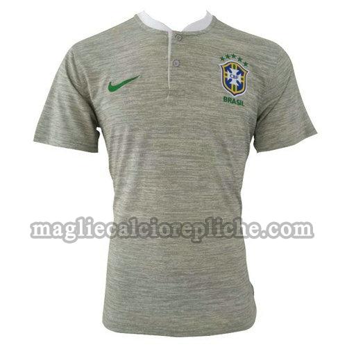 magliette polo calcio brasile 2018 grigio