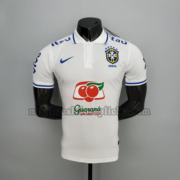 magliette polo calcio brasile 2021 2022 player bianco