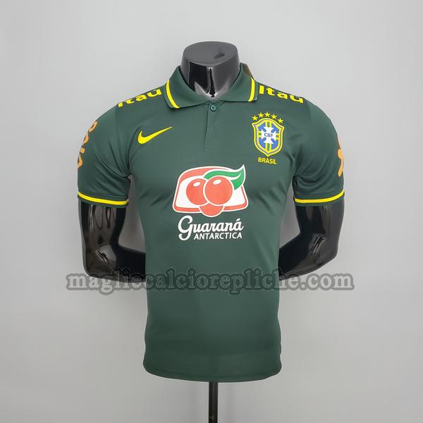 magliette polo calcio brasile 2021 2022 player verde