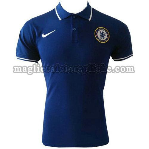 magliette polo calcio chelsea 2019-2020 blu