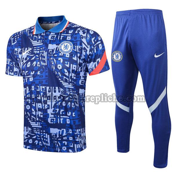 magliette polo calcio chelsea 2021 2022 completo blu