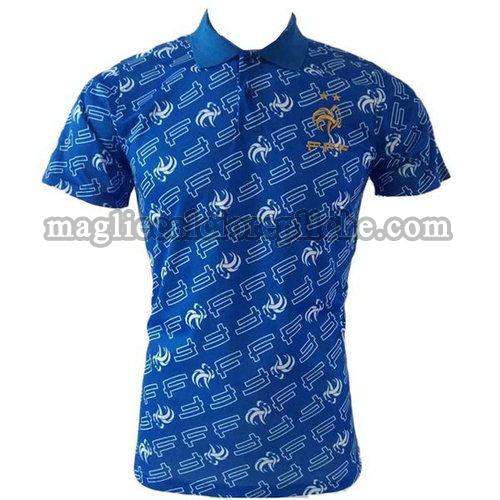 magliette polo calcio francia 19-20 azzurro