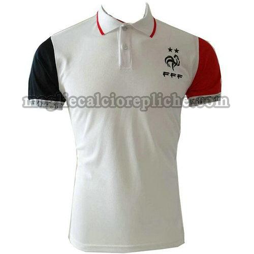 magliette polo calcio francia 19-20 bianco rosso
