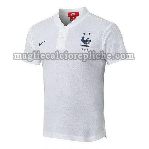 magliette polo calcio francia 2018 bianco blu