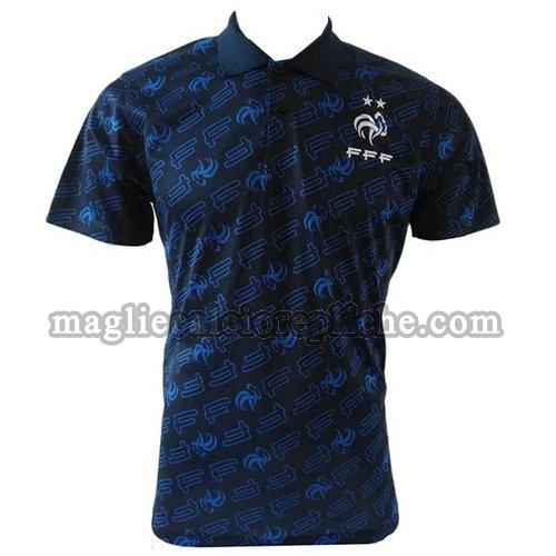 magliette polo calcio francia 2019 blu marina