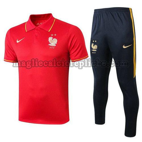 magliette polo calcio francia 2019 completo rosso